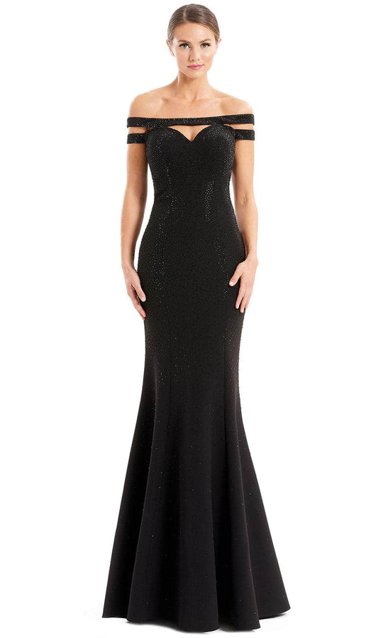 Alexander by Daymor 1679 - Off Shoulder Beaded Evening Gown