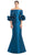Alexander by Daymor 1758S23 - Buttoned Back Formal Dress Evening Dresses 00 / Teal Blue