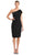 Alexander by Daymor 1789S23 - Asymmetrical Knee-Length Formal Dress Cocktail Dresses 00 / Black