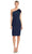 Alexander by Daymor 1789S23 - Asymmetrical Knee-Length Formal Dress Cocktail Dresses 00 / Navy