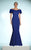 Alexander by Daymor - 2003 Ruffles Off Shoulder Evening Gown Mother of the Bride Dresses 2 / Cobalt Blue
