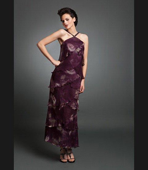 Alexander by Daymor - 3451 Beaded Halter Layered Sheath Evening Dress Couture Candy Alexander by Daymor - 3451 Beaded Halter Layered Sheath Evening Dress Couture Candy