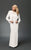 Alexander by Daymor - 702105 Classy Sheer Beaded Sheath Dress With Jacket Mother of the Bride Dresses 2 / Soft Crystal