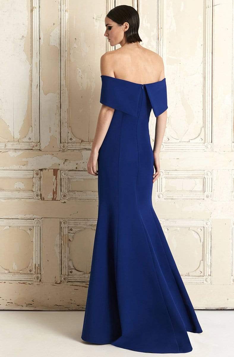 Alexander by Daymor - 767 Draping Ribbon Paneled Off Shoulder Gown ...