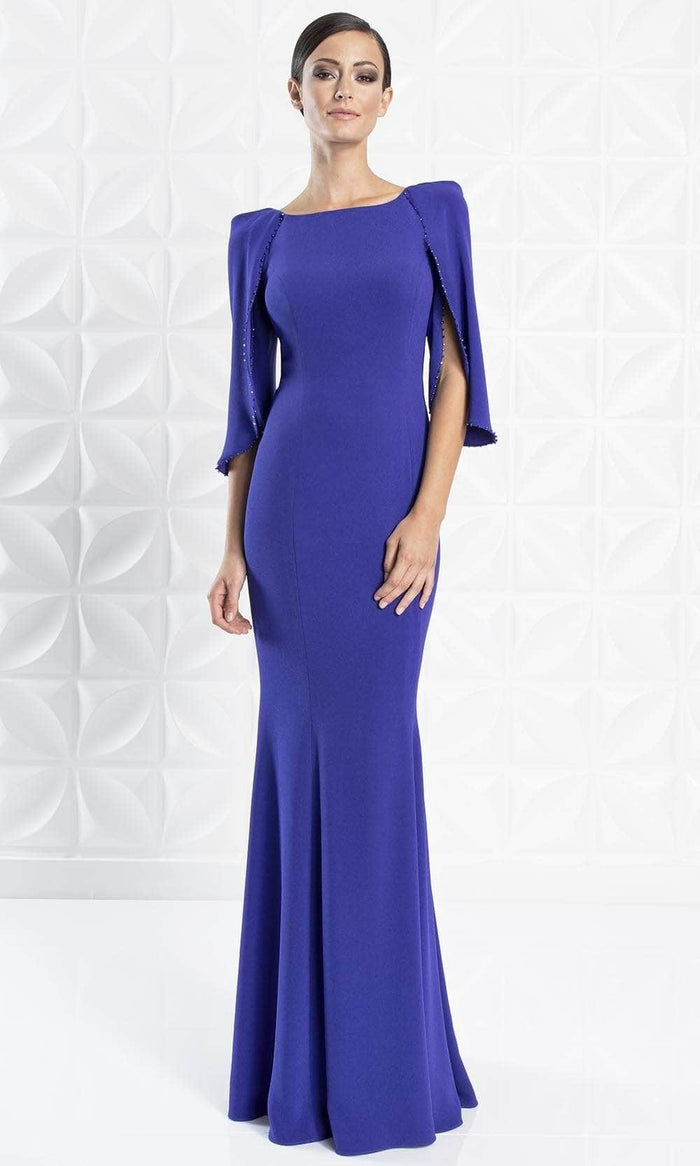Alexander By Daymor - Bateau Seam Sculpted Evening Gown 1259 - 1 pc Sapphire In Size 18 Available CCSALE 18 / Sapphire