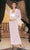 Alexander by Daymor - Beaded Scoop Neck Column Dress 6121 Mother of the Bride Dresses 2 / Cameo Rose