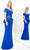Alexander by Daymor - Crisscross Bodice Sheath Formal Gown 1350 Mother of the Bride Dresses 0 / Blue