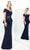 Alexander by Daymor - Crisscross Bodice Sheath Formal Gown 1350 Mother of the Bride Dresses 0 / Navy
