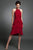 Alexander by Daymor - Halter Neck Layered Sheath Dress 9010 Mother of the Bride Dresses 2 / Cranberry