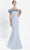 Alexander by Daymor - Ruffle-Trimmed Off-Shoulder Formal Dress 1280 - 1 pc Glacier Blue In Size 6 Available CCSALE 6 / Glacier Blue