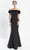 Alexander by Daymor - Ruffle-Trimmed Off-Shoulder Formal Dress 1280 CCSALE 6 / Black