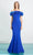 Alexander by Daymor - Ruffled Ornate Evening Dress 1461 - 1 pc Blue In Size 6 Available CCSALE 6 / Blue