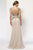 Alyce Paris - 27109 Beaded Illusion Evening Dress - 1 pc Light Taupe in size 14 Available CCSALE
