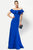 Alyce Paris 27119 Stretch Crepe Off-Shoulder Dress - 1 pc Sapphire in Size 10 Available CCSALE 10 / Sapphire