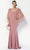 Alyce Paris - 27170 Beaded V-Neck Gown with Sheer Capelet Mother of the Bride Dresses 000 / Dusty Rose