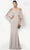 Alyce Paris - 27170 Beaded V-Neck Gown with Sheer Capelet Mother of the Bride Dresses 000 / Silver