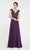 Alyce Paris - 27246 V-neck Empire Waist Chiffon A-line Dress 1 Pc Deep Claret in Size 4 and 1 Pc Navy in Size 4 Available CCSALE 20 / Aubergine