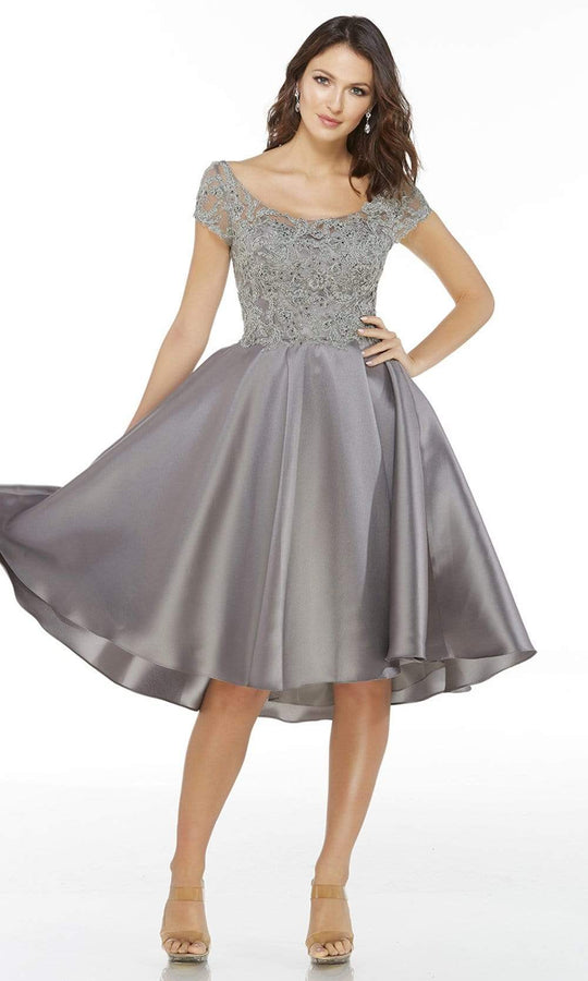 Alyce Paris - 27430 Beaded Lace Bodice Scoop Neck A-Line Dress - 1 pc Navy In Size 6 Available CCSALE 6 / Navy