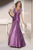 Alyce Paris - 29357 Cap Sleeve Lace Ornate Empire Trumpet Gown CCSALE 12 / Aubergine