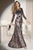 Alyce Paris - 29743 Beaded Lace Illusion Jewel Long Dress CCSALE 4 / Black/Nude
