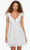 Alyce Paris 3100 - Cap Sleeve Glitter Cocktail Dress Special Occasion Dress 000 / Diamond White