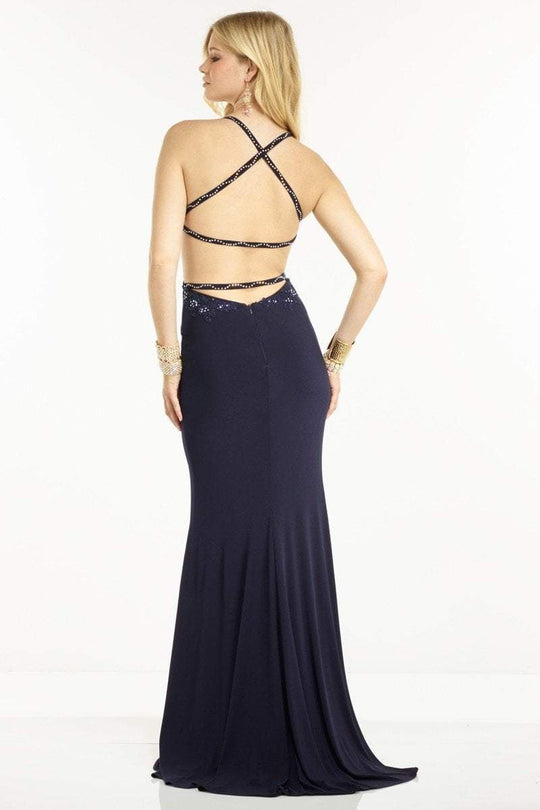 Alyce Paris - 35760 Embroidered Lace Sweetheart Bodice Strappy Sexy Back Evening Gown