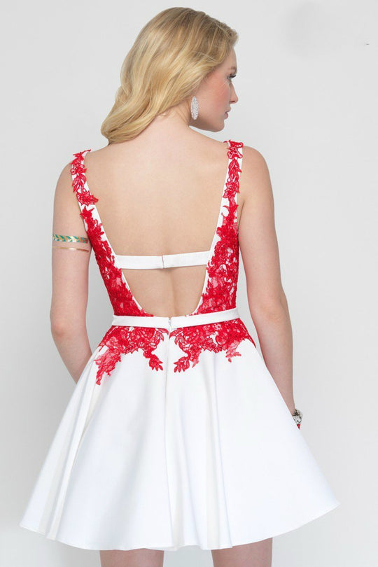 Alyce Paris -3689  Lace Embellished Bodice Strapless A-Line Dress