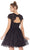 Alyce Paris - 3792 Fit and Flare Lace Overlay Cocktail Dress - 1 pc Black In Size 12 Available CCSALE 12 / Black