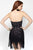 Alyce Paris - 4441 Strapless Lace Fringed Cocktail Dress - 1 pc Black Bisque In Size 4 Available CCSALE 4 / Black Bisque