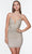 Alyce Paris 4508 - Plunging Neck Cocktail Dress Cocktail Dresses 000 / Latte/Silver