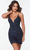 Alyce Paris 4510 - Plunging V-Neck Short Dress Special Occasion Dress 000 / Midnight