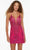 Alyce Paris 4513 - Spaghetti Strap Glitter Cocktail Dress Special Occasion Dress 000 / Raspberry