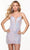 Alyce Paris 4516 - Plunging Sequin Cocktail Dress Special Occasion Dress 000 / Opal/Lilac