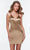 Alyce Paris 4522 - Strappy Plunging V-Neck Cocktail Dress Special Occasion Dress 000 / Gold