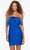 Alyce Paris 4524 - Feathered Strapless Cocktail Dress In Blue