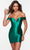 Alyce Paris 4525 - Off Shoulder Sheath Cocktail Dress Special Occasion Dress 000 / Pine