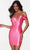 Alyce Paris 4525 - Off Shoulder Sheath Cocktail Dress Special Occasion Dress 000 / Shocking Pink