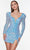 Alyce Paris 4540 - Long Sleeve V-Neck Cocktail Dress Special Occasion Dress 000 / Light Periwinkle