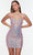 Alyce Paris 4547 - Cowl Neck Sequin Cocktail Dress Special Occasion Dress 000 / Pink Opal