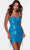 Alyce Paris 4548 - Sleeveless Beaded Straps Cocktail Dress Special Occasion Dress 000 / Ocean