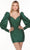Alyce Paris 4579 - Puff Long Sleeve Cocktail Dress Special Occasion Dress 000 / Pine