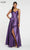 Alyce Paris - 60094 Surplice Bodice Taffeta High Slit A-Line Gown Evening Dresses
