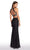 Alyce Paris - 60132 Two Piece Lace Illusion Halter Sheath Dress CCSALE 6 / Black/Nude
