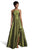 Alyce Paris - 60713 Halter Neck Mid-Open Back Shimmer High Low Gown - 1 pc Olive Green In Size 14 Available CCSALE 14 / Olive Green