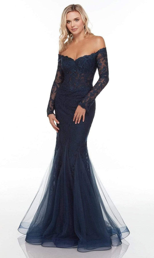 Alyce Paris - 61097 Off Shoulder Lace Gown Special Occasion Dress