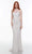Alyce Paris - 61123 Lattice Sheath Gown Special Occasion Dress 000 / Diamond White
