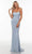 Alyce Paris - 61123 Lattice Sheath Gown Special Occasion Dress 000 / Glacier Blue