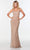 Alyce Paris - 61123 Lattice Sheath Gown Special Occasion Dress 000 / Tan