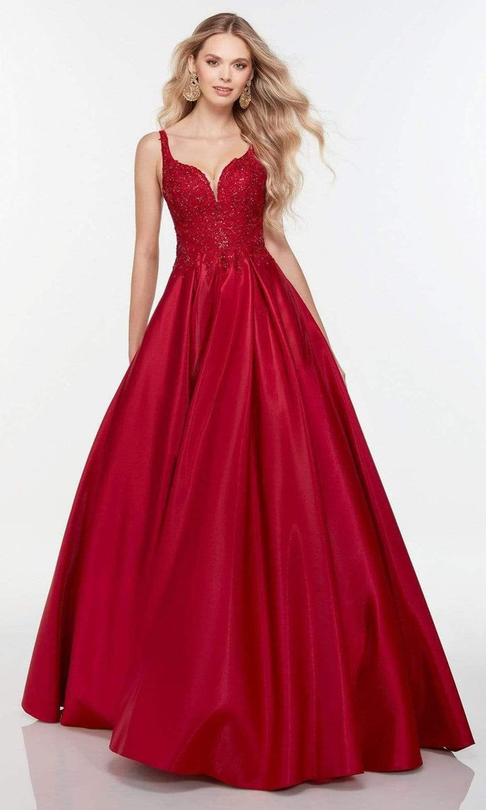 Alyce Paris - 61130 Modified Neck Embellished Gown Alyce Paris - 61130 Modified Neck Embellished Gown