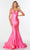 Alyce Paris - 61168 Knot Style Trumpet Gown Special Occasion Dress 000 / Shocking Pink